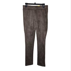 Andrew Marc Brown Stretch Microsuede Leggings Size S NWT